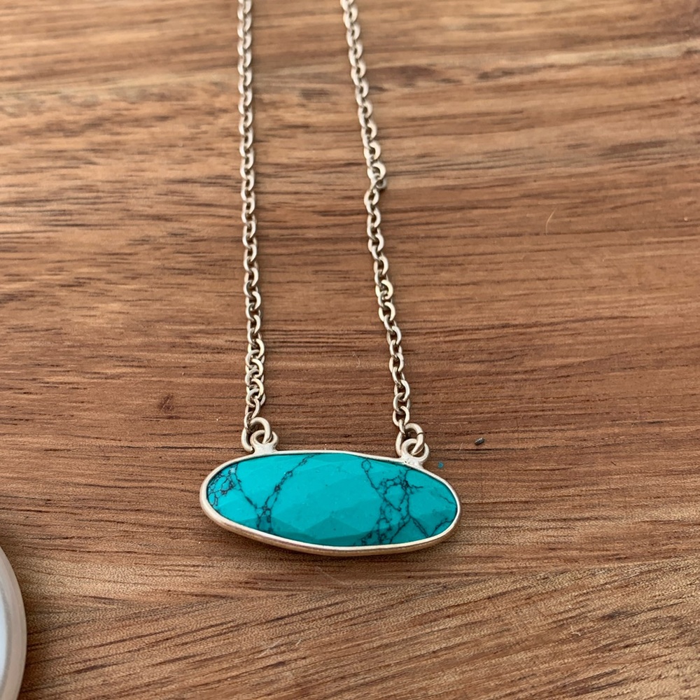 Sterling Silver Turquoise Stone Necklace